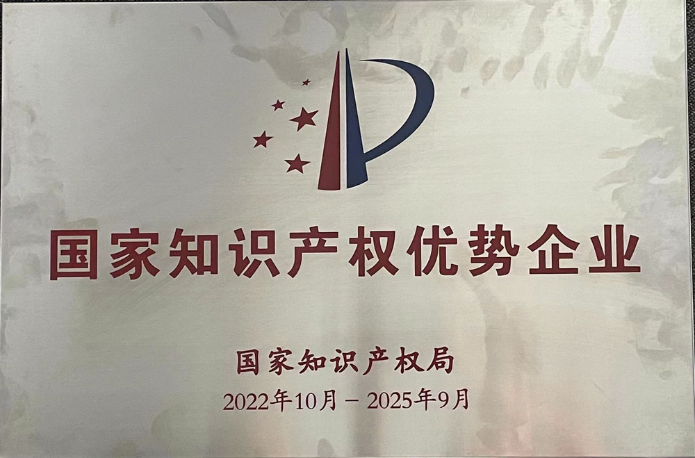 公司榮獲國家知識(shí)產(chǎn)權(quán)優(yōu)勢(shì)企業(yè)